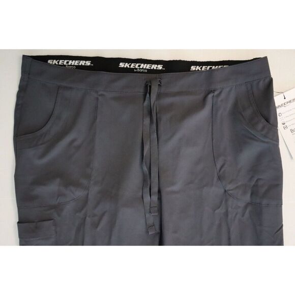 Skechers x Barco Women Sz XL Pewter Gray 3-pkt Top & Cargo Pants 2-pc Scrub Set - Picture 7 of 16